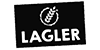 Homepage mit Lagier-Logo auf schwarzem Hintergrund.