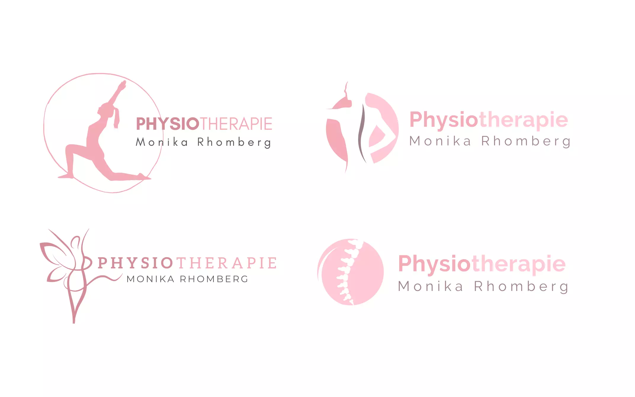 Physiotherapie-Logos für eine Klinik.