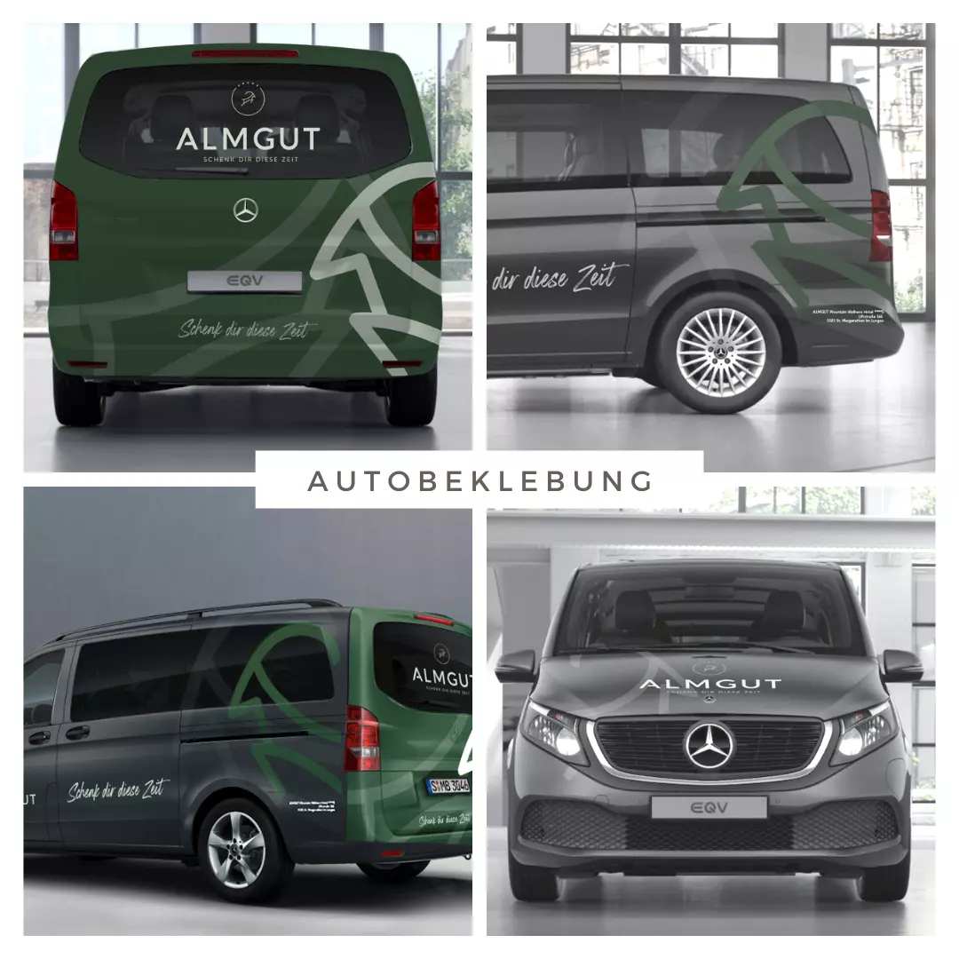 Mercedes - benz vw benz vw benz vw benz Almgut Busbeklebung.