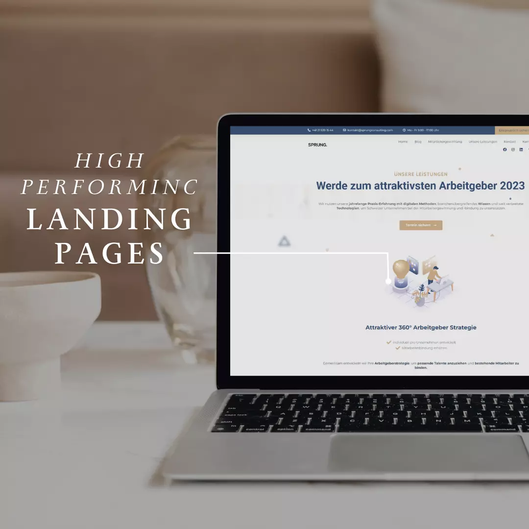 Leistungsstarke SPRUNG-Landingpages.