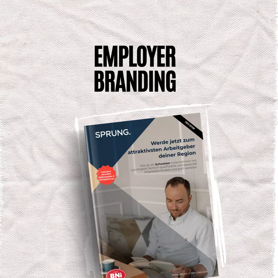 Ein Employer-Branding-Buch mit einem Mann am Schreibtisch erstellt von Einfachmarketing.